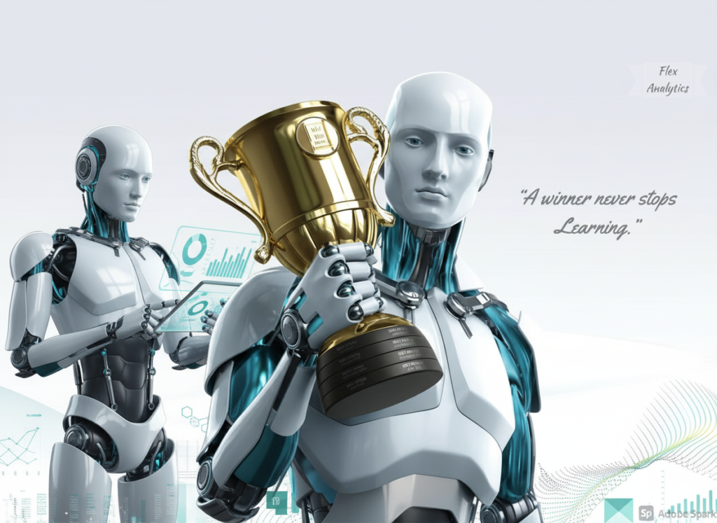 Firefly_Gemini Flash_expand horizontally and add a robot with this image and add Flex analytics 900777